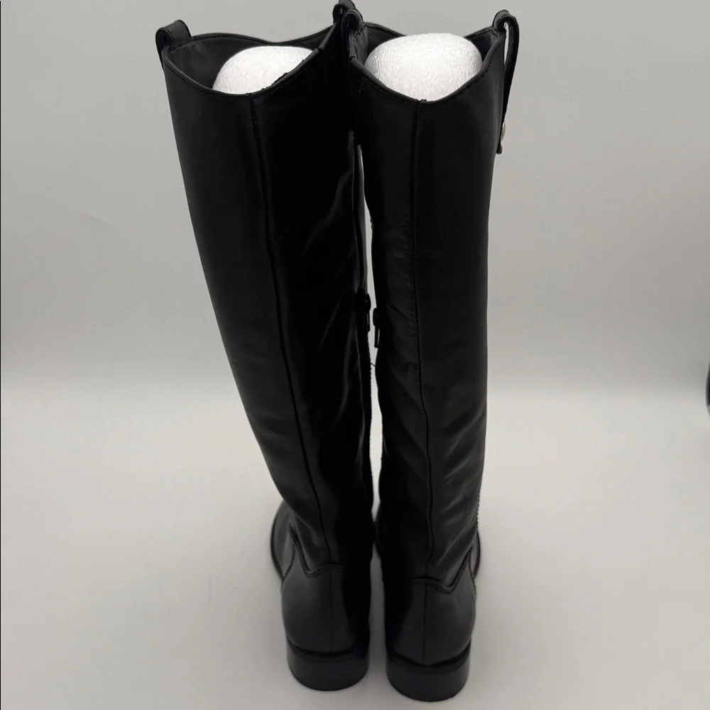 iNC fawne Black Women's riding calf Boots leather 7M casual office fall winter